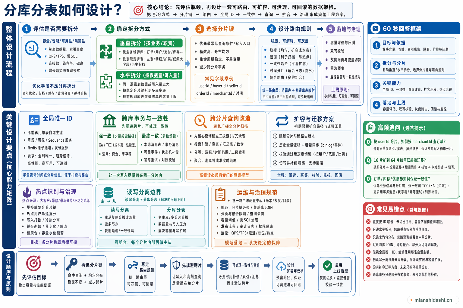 分库分表如何设计？的结构化图解